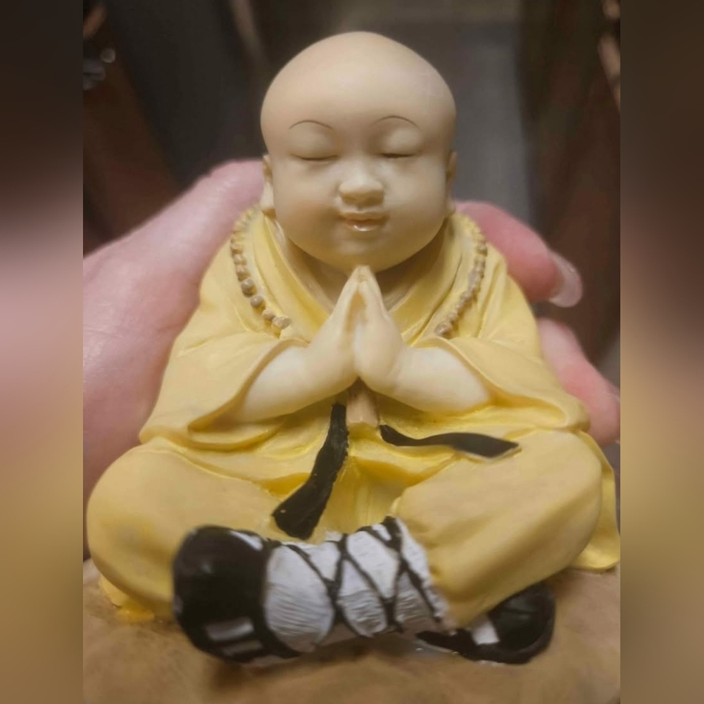Buddha Monk Figurine Palm Sized